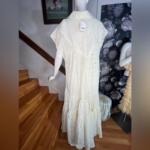 Free People Marieanne Eyelet Maxi Dress/ size S - Picture 12 of 13